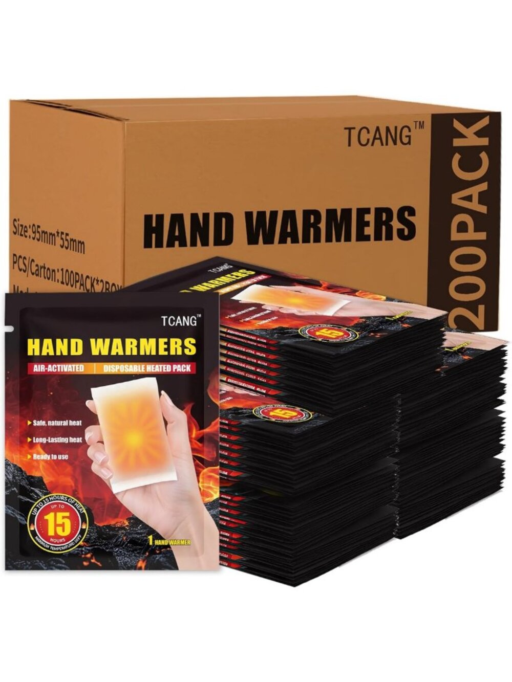 Disposable Hand Warmers - 15 Hours of Heat, Portable, All-Natural, Odorless